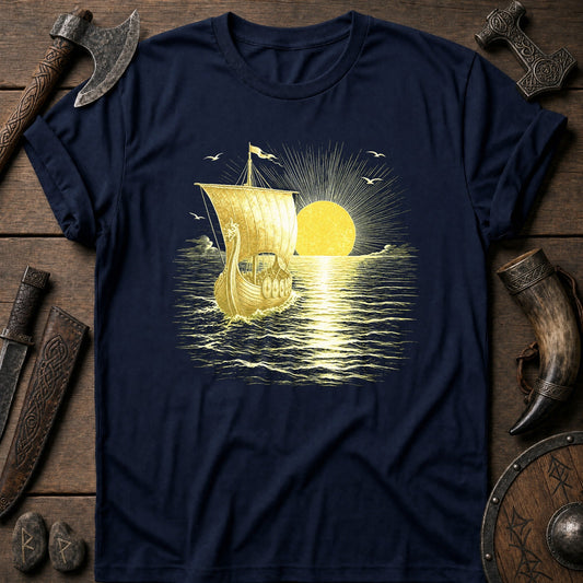 Midnight Sun Voyage Viking T-Shirt US