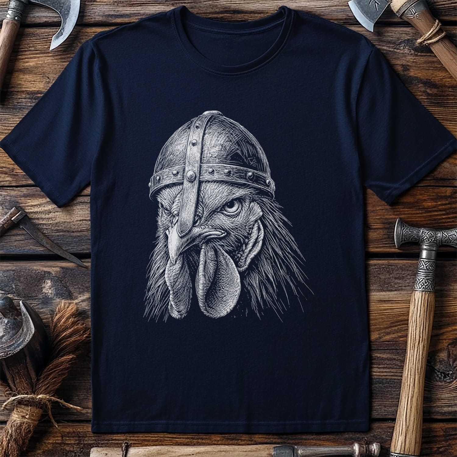 ROOSTER-VIKING-HEAD-044 T-Shirt US