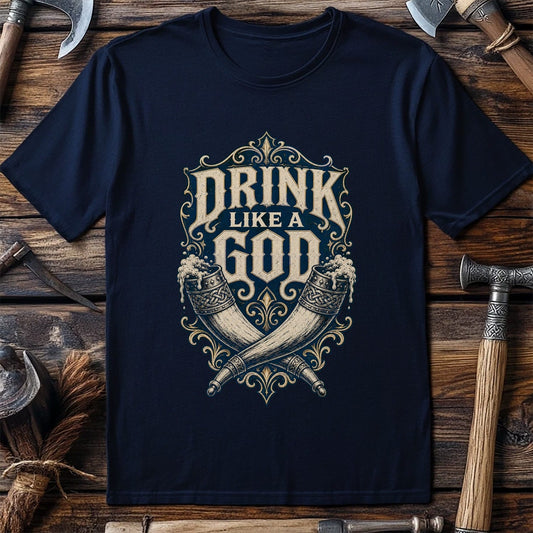 Drink Like A God Viking T-Shirt EU