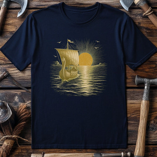 Midnight Sun Voyage Viking T-Shirt US
