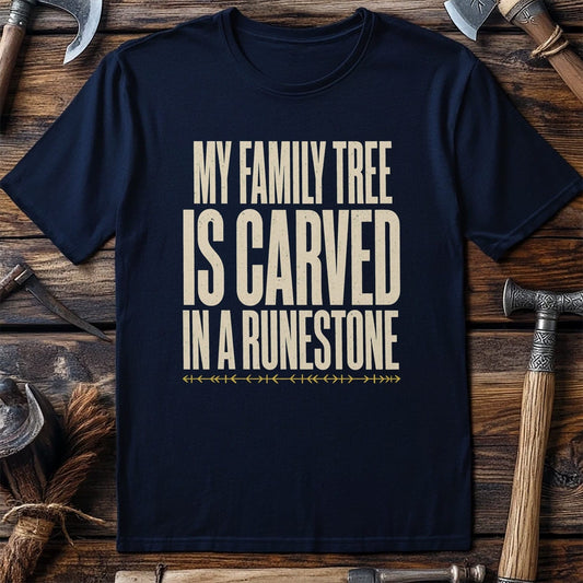 My Family Tree Is Carved In A Runestone Viking T-Shirt US