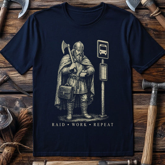 Raid · Work · Repeat Viking T-Shirt EU