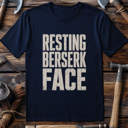 Resting Berserk Face Viking T-Shirt US