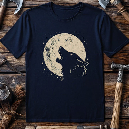 Wolf Swallows The Moon Viking T-Shirt US