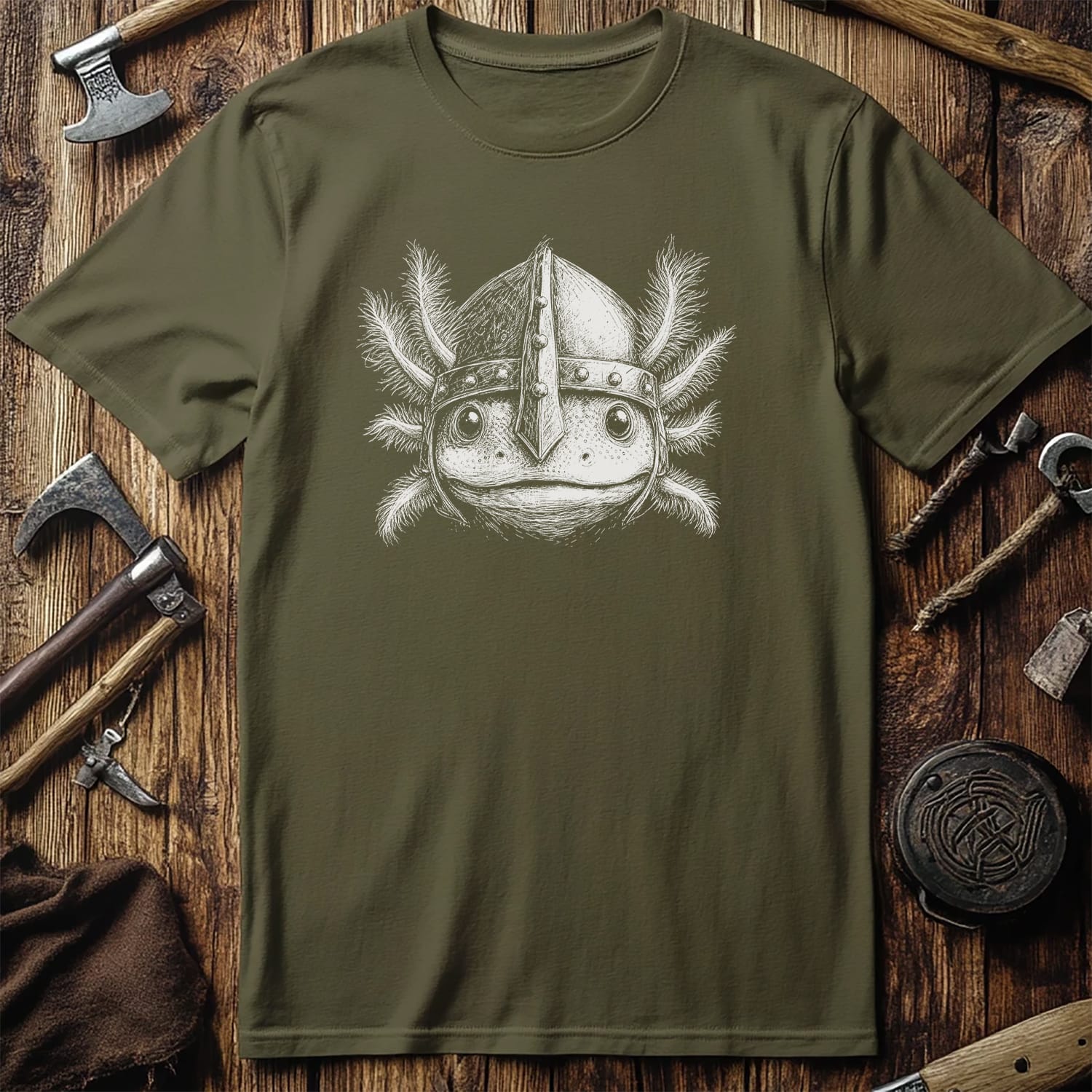 AXOLOTL-VIKING-HEAD-044 T-Shirt US
