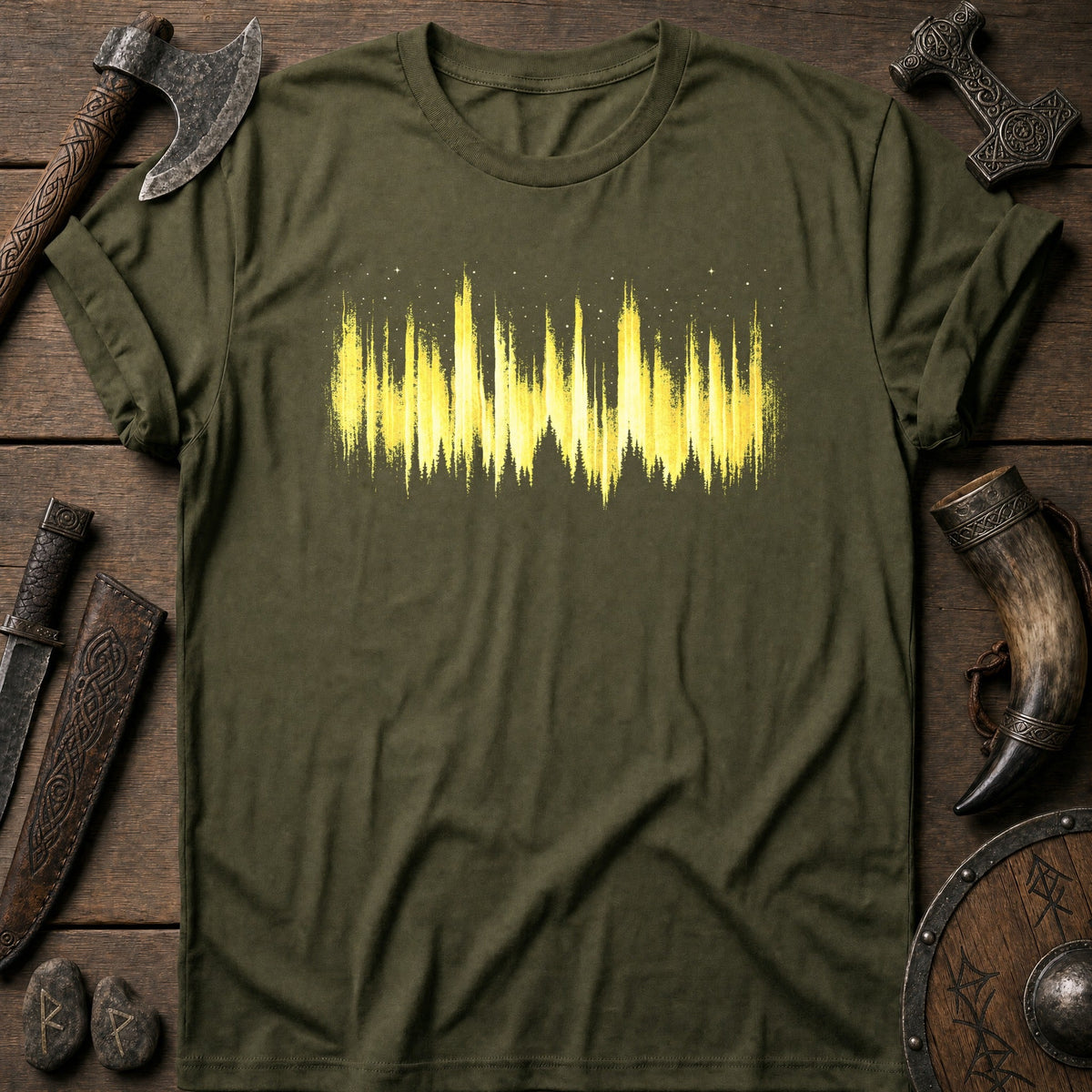 Amber Aurora Band Viking T-Shirt US