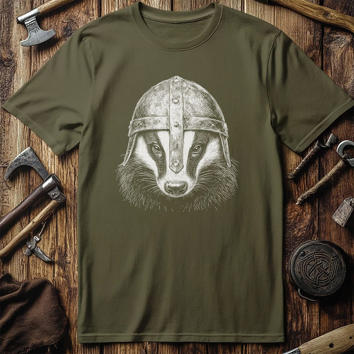 BADGER-VIKING-HEAD-044 T-Shirt