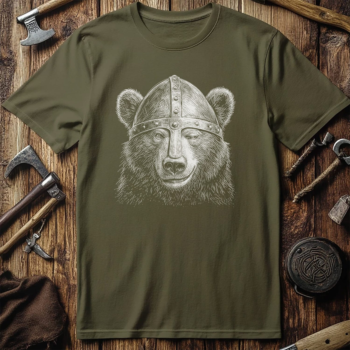 BEAR-VIKING-HEAD-044 T-Shirt