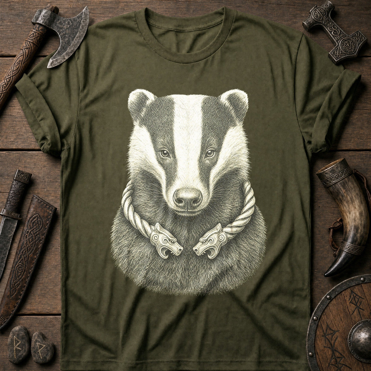 Badger Jarl Torc Viking T-Shirt US