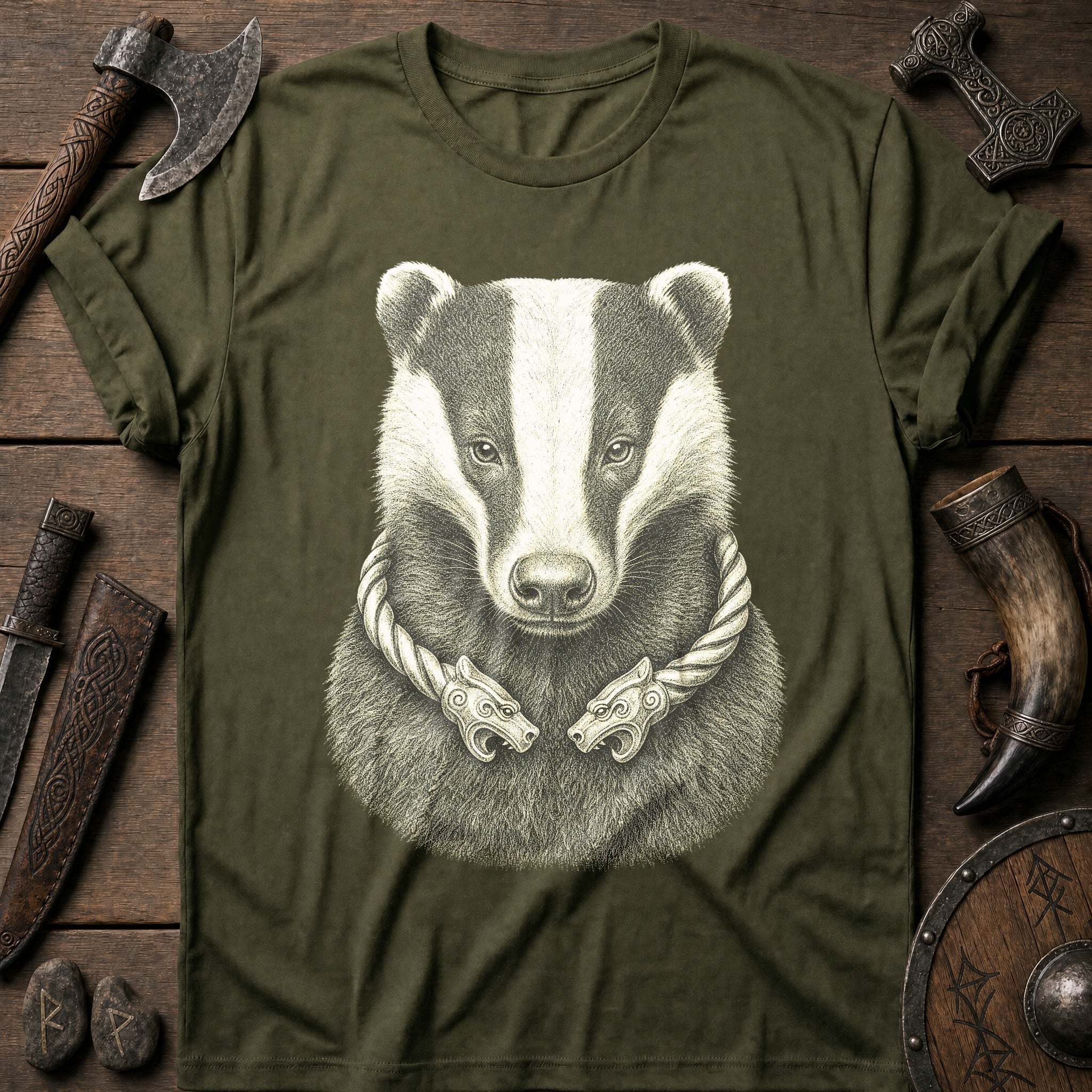Badger Jarl Torc Viking T-Shirt US