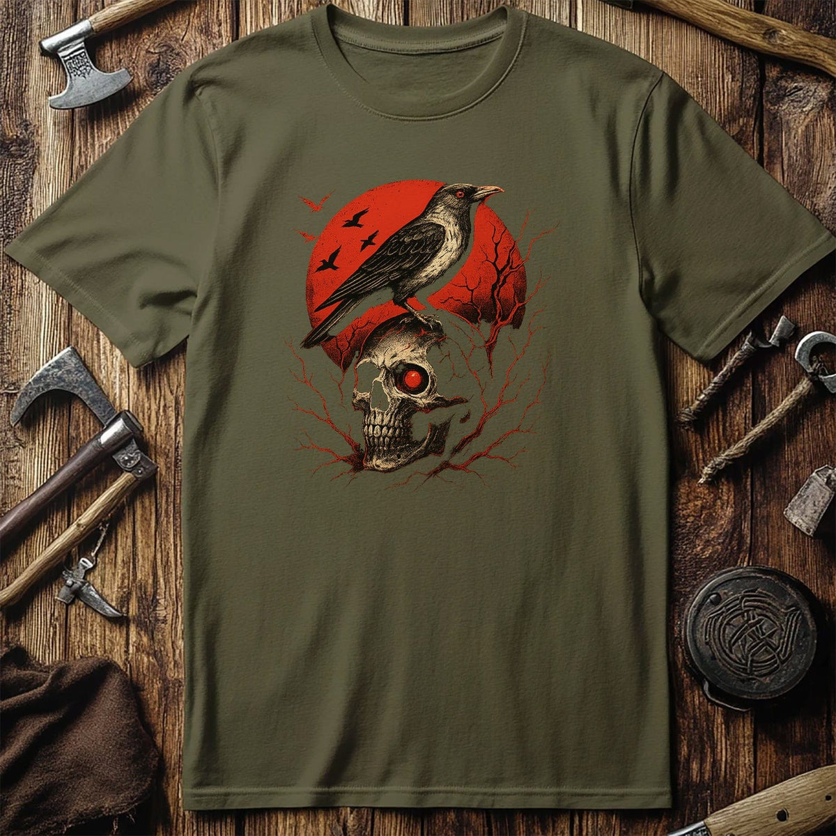 Black Gothic Raven 123 T Shirt