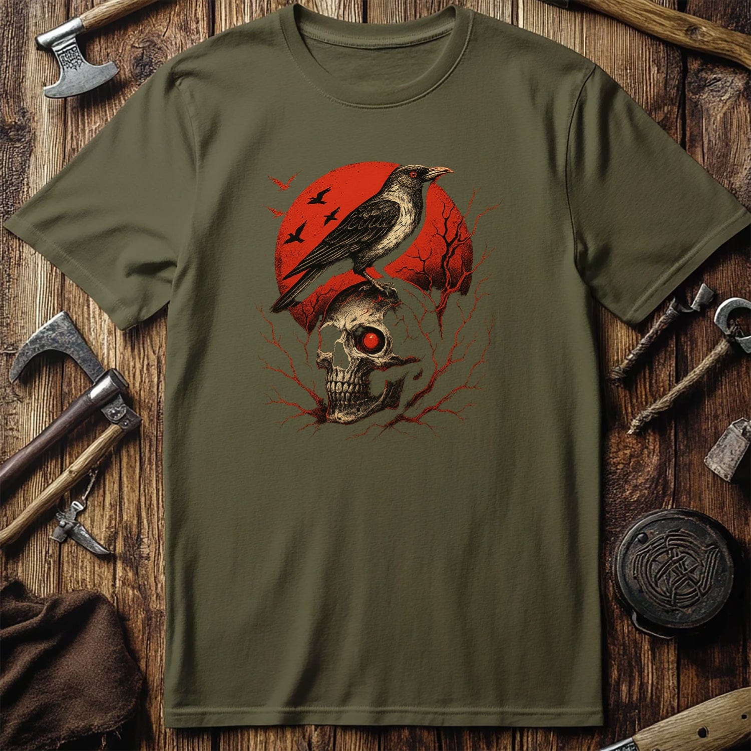 Black Gothic Raven 123 T Shirt