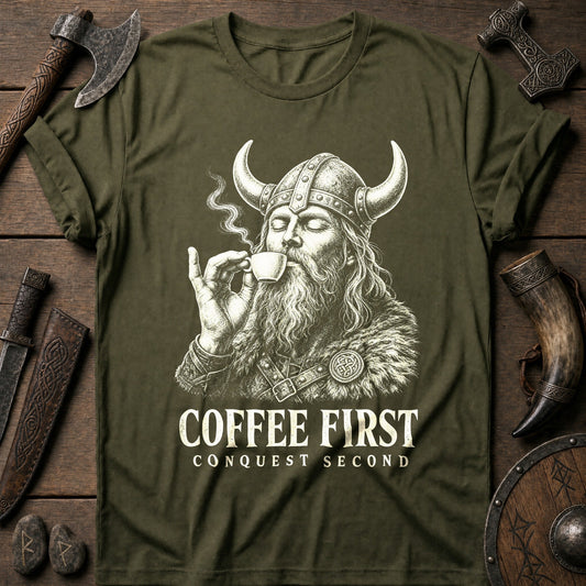 Coffee First Conquest Second Viking T-Shirt US