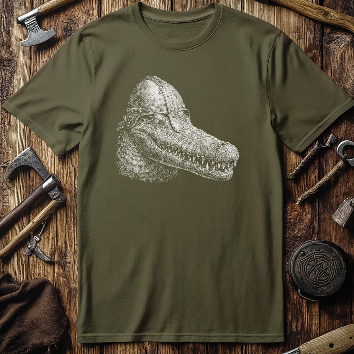 CROC-VIKING-HEAD-044 T-Shirt US
