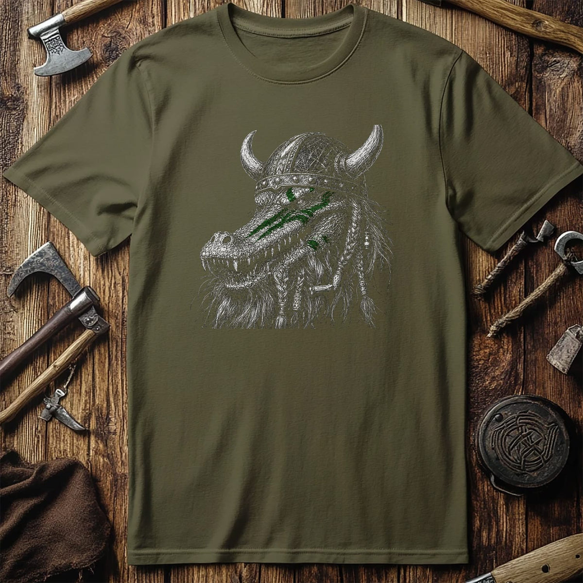 CROCODILE-BERSERKER-VIKING-050 T-Shirt US
