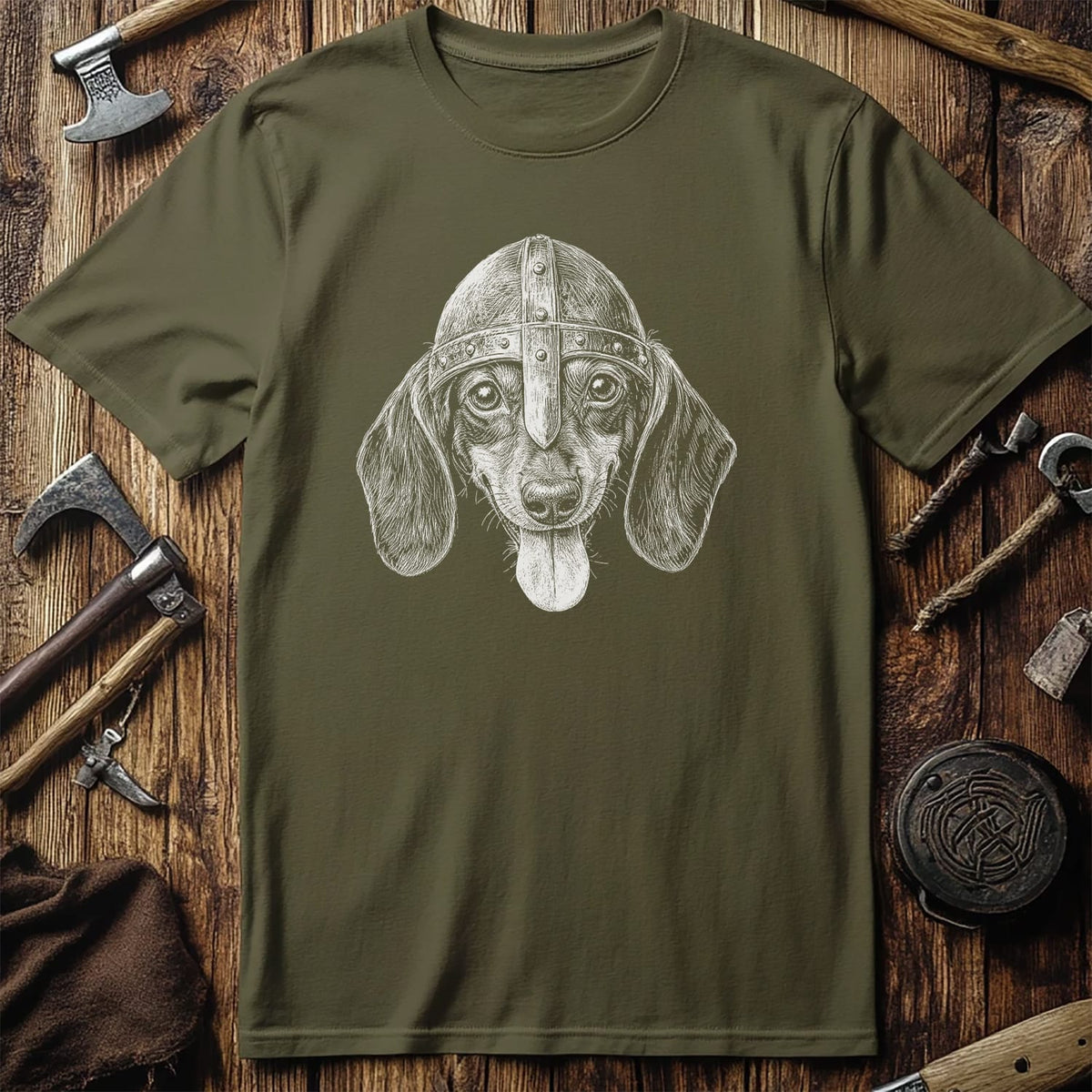 DACHSHUND-VIKING-HEAD-044 T-Shirt US