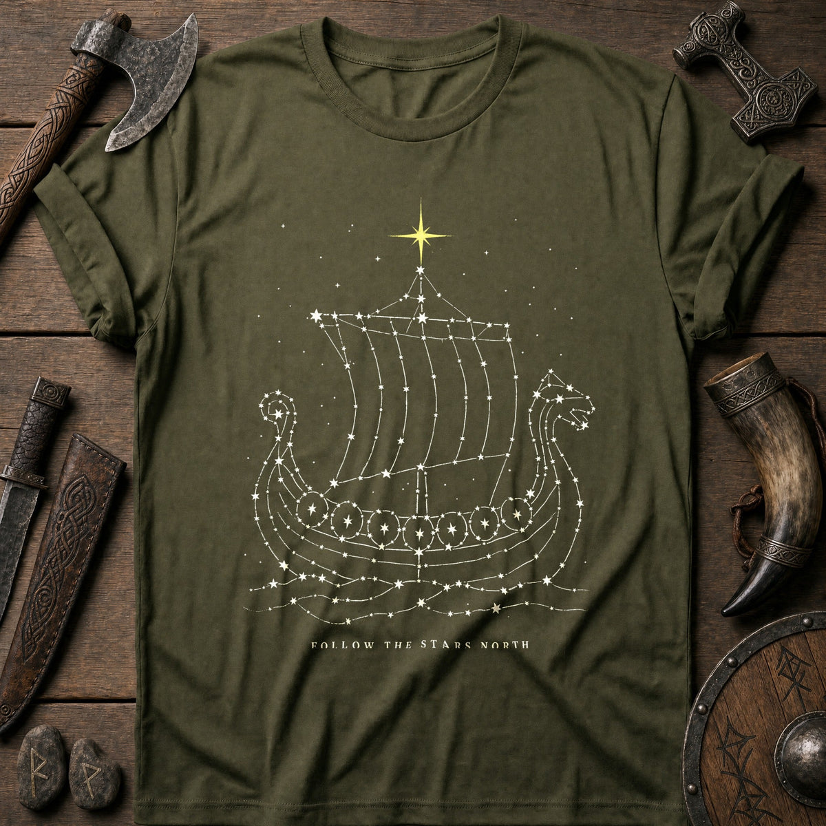 Follow The Stars North Viking T-Shirt US