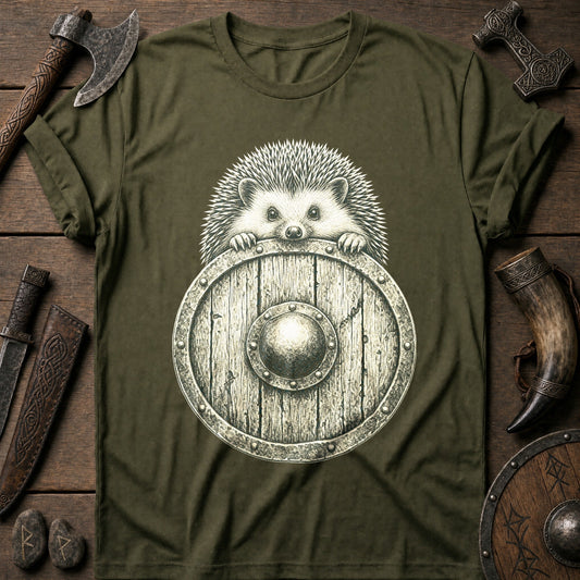 Hedgehog Shield Bearer Viking T-Shirt US