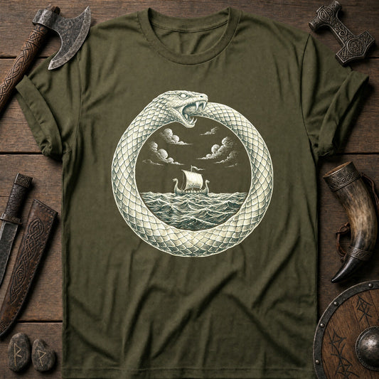 Jormungandr Circles The Sea Viking T-Shirt US