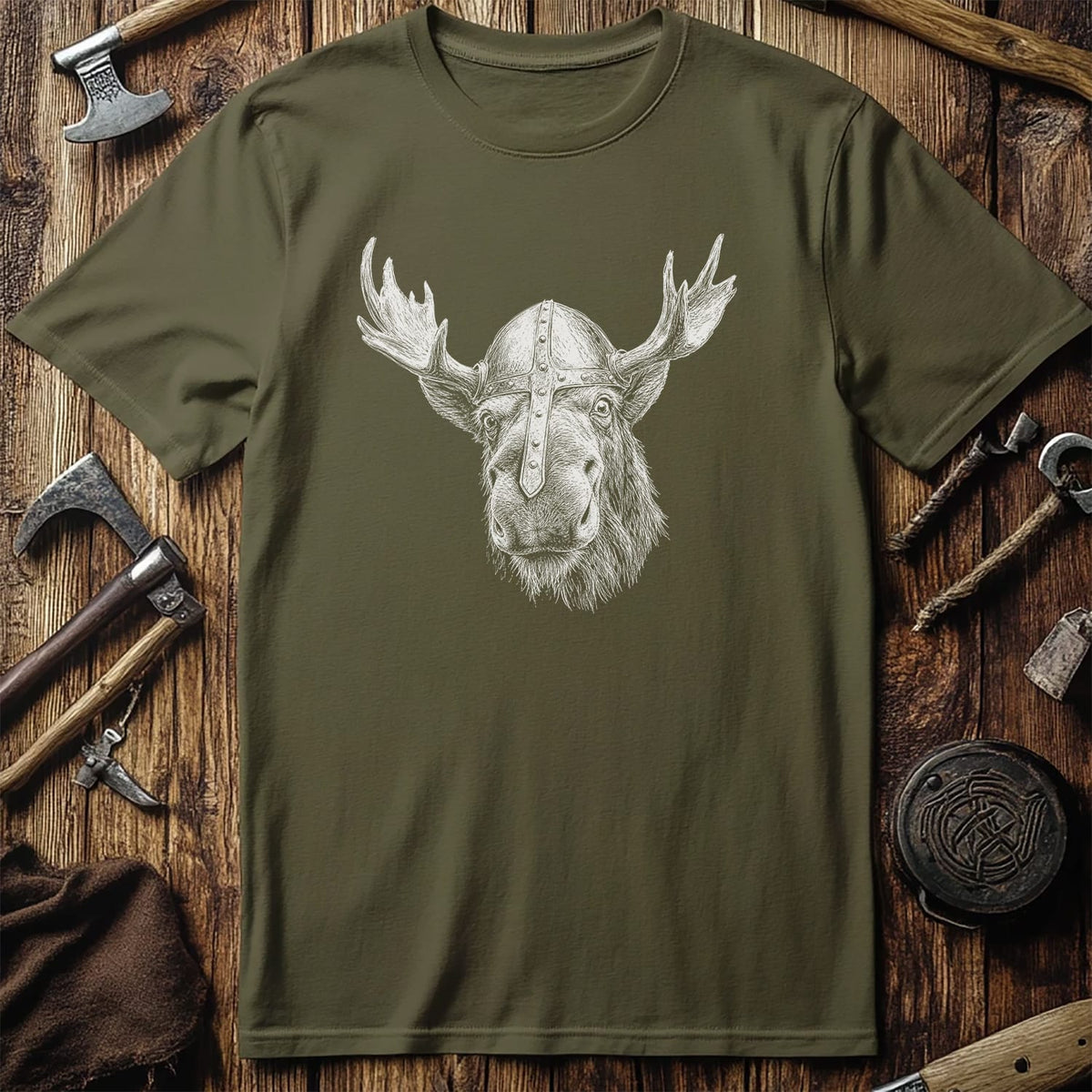 MOOSE-VIKING-HEAD-044 T-Shirt US