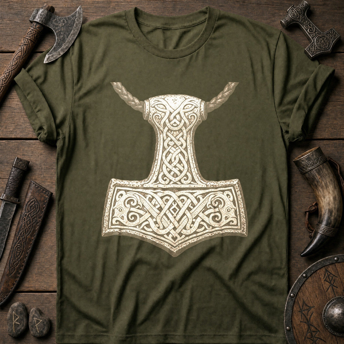 Mjolnir Macro Pendant Viking T-Shirt US
