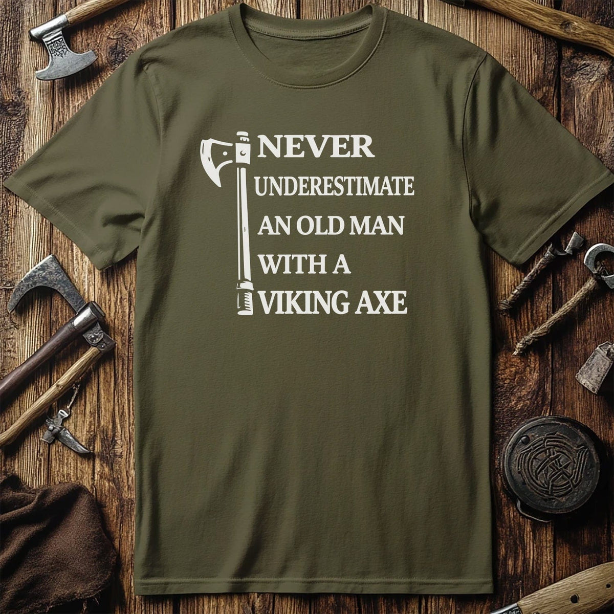 OLD MAN VIKING AXE 026 T Shirt US