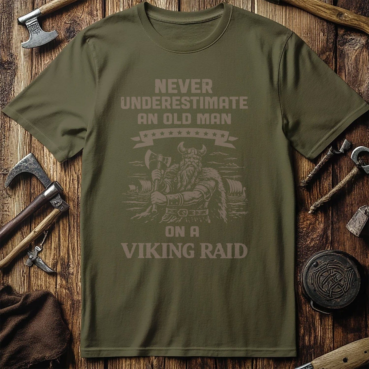 OLD MAN VIKING RAID 026 T Shirt US