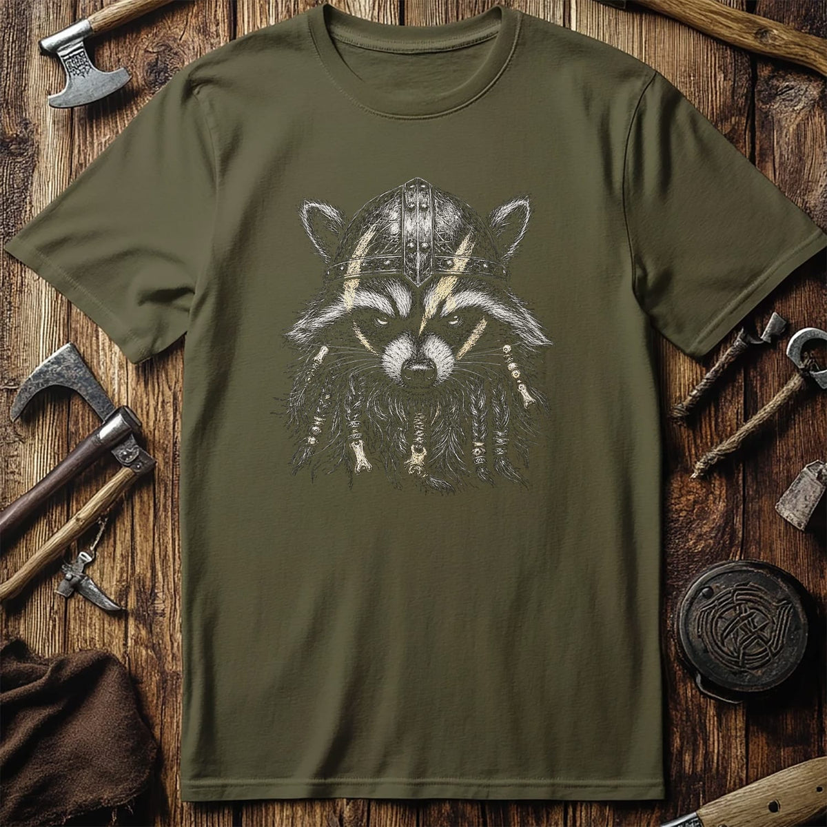 RACCOON-BERSERKER-VIKING-050 T-Shirt US