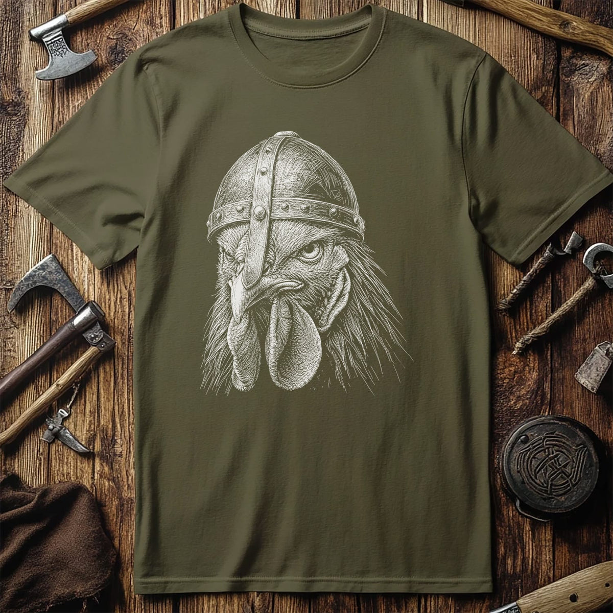 ROOSTER-VIKING-HEAD-044 T-Shirt US