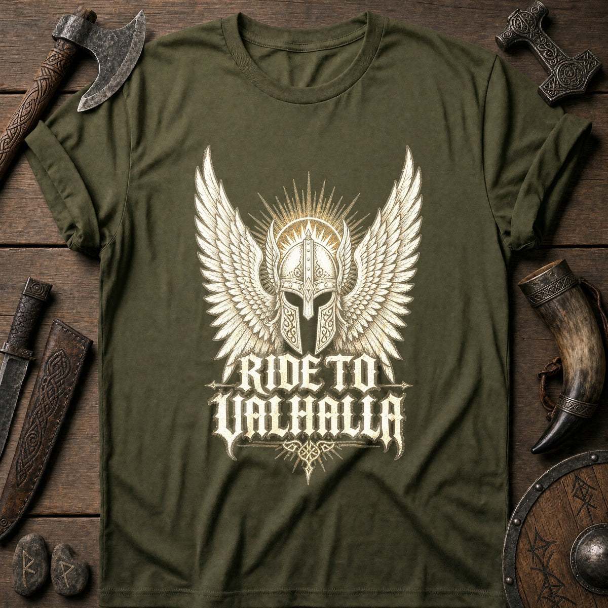 Ride To Valhalla Viking T-Shirt US