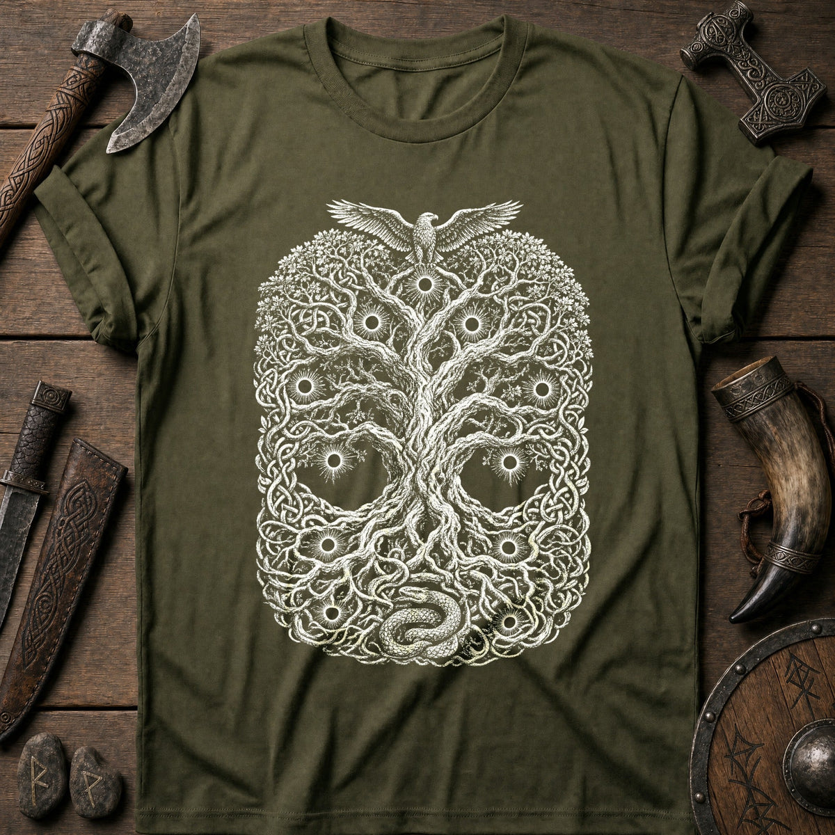Yggdrasil Nine Worlds Viking T-Shirt US