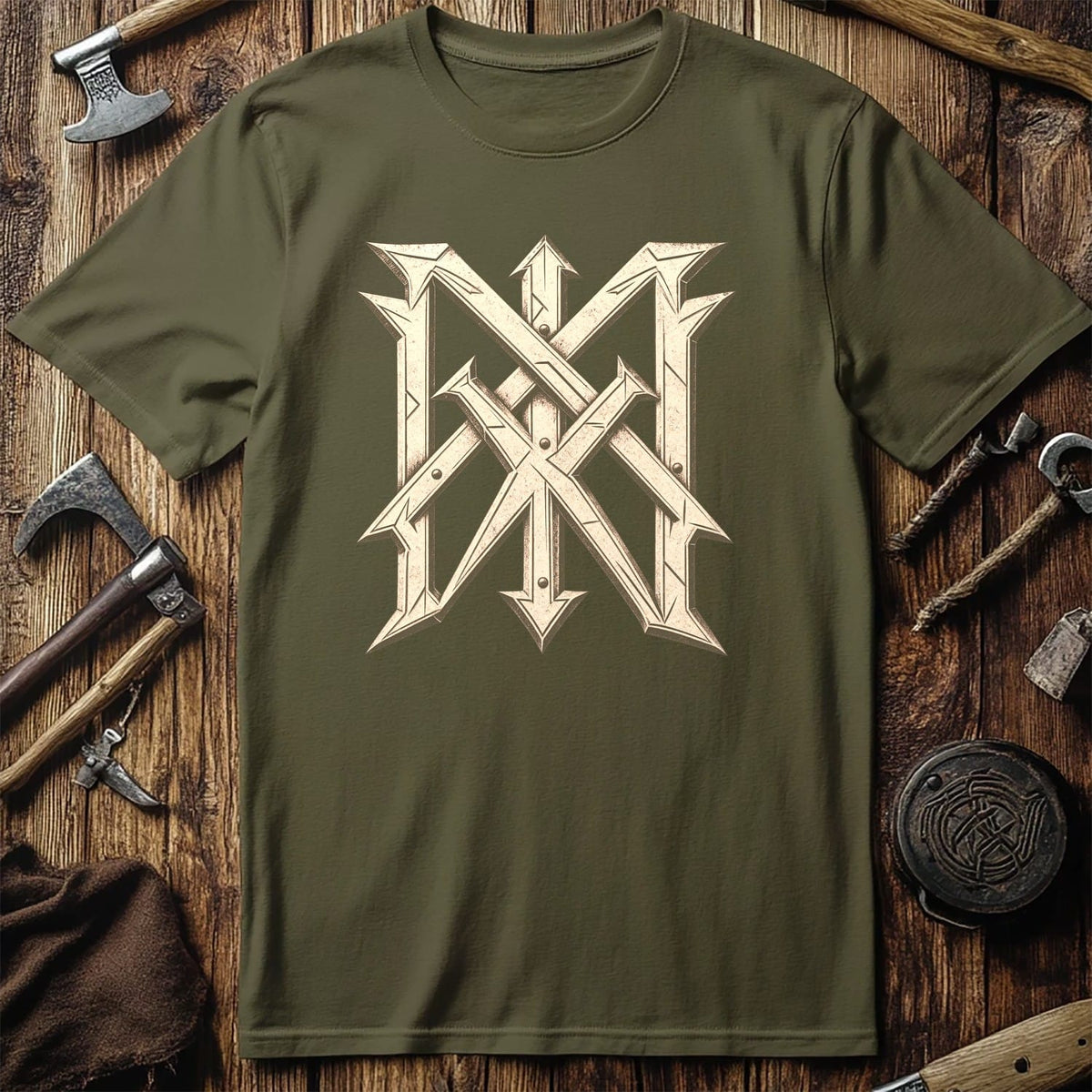 Iron Bind Rune Monogram Viking T-Shirt EU