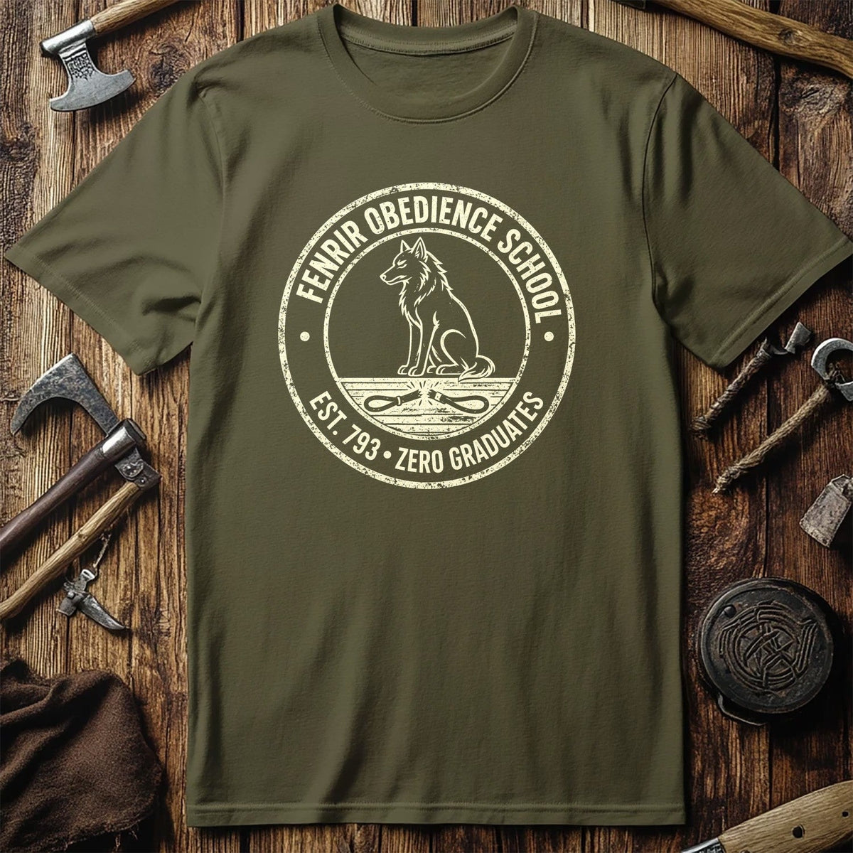 Fenrir Obedience School Viking T-Shirt US