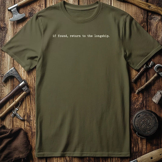 If Found, Return To The Longship Viking T-Shirt EU