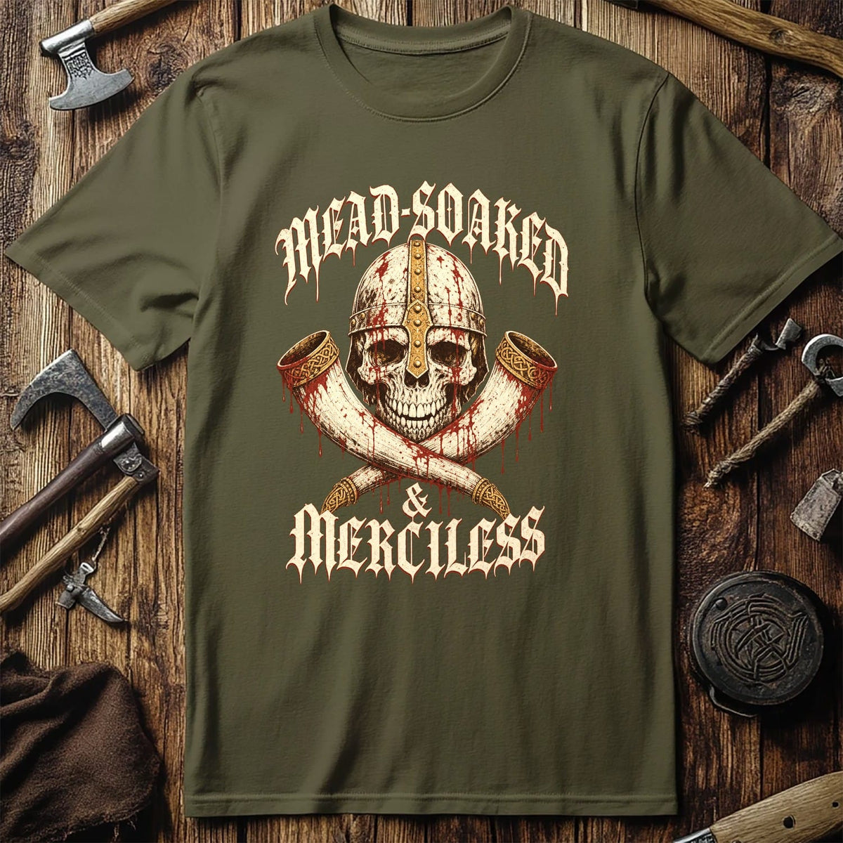Mead-Soaked & Merciless Viking T-Shirt EU