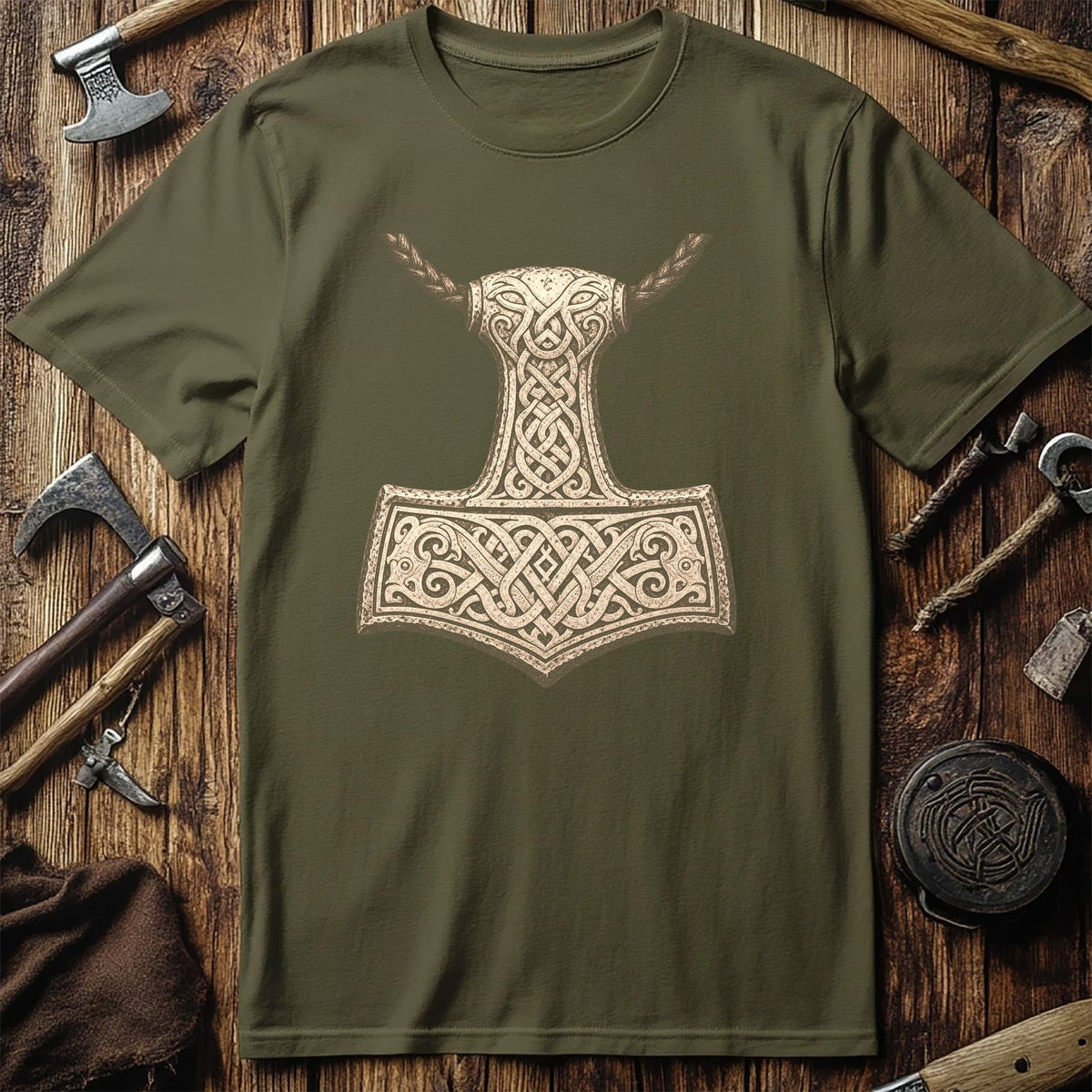Mjolnir Macro Pendant Viking T-Shirt US