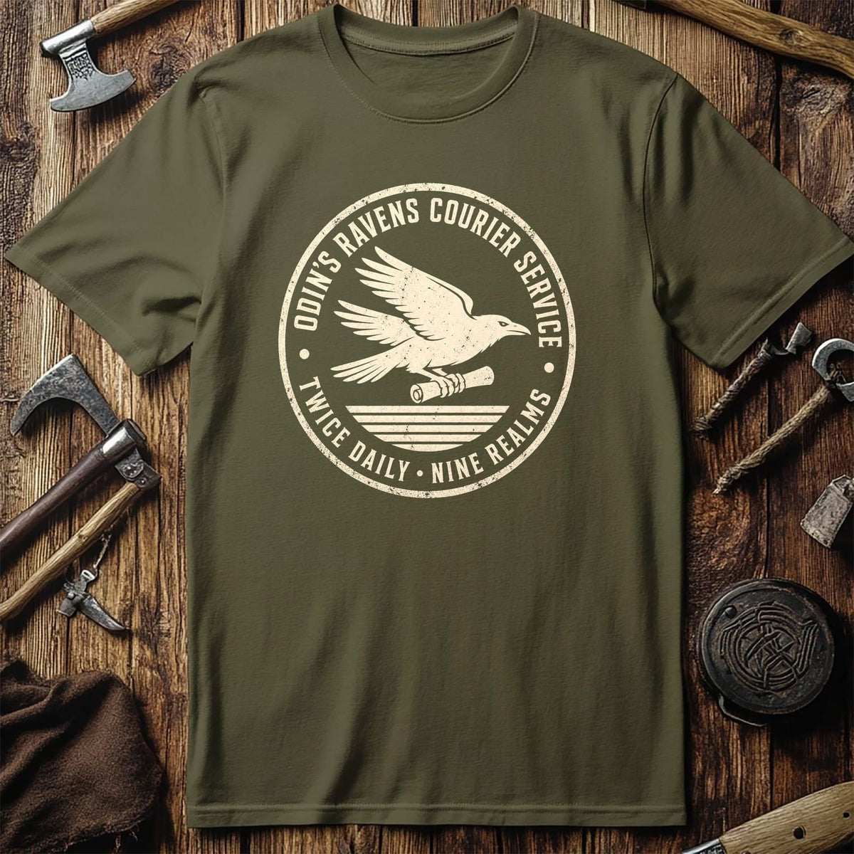 Odin's Ravens Courier Service Viking T-Shirt EU