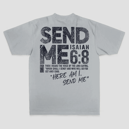 Send Me Isaiah 6:8 Then I Heard The Voice Of The Lord Saying Printed Men's T-shirt