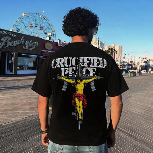 Crucified Peace Printed Men's T-shirt