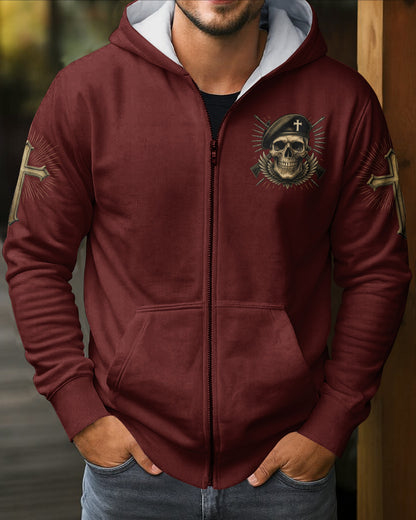 The Devil Whispered You Can't Withstand The Storm Zip Hoodie