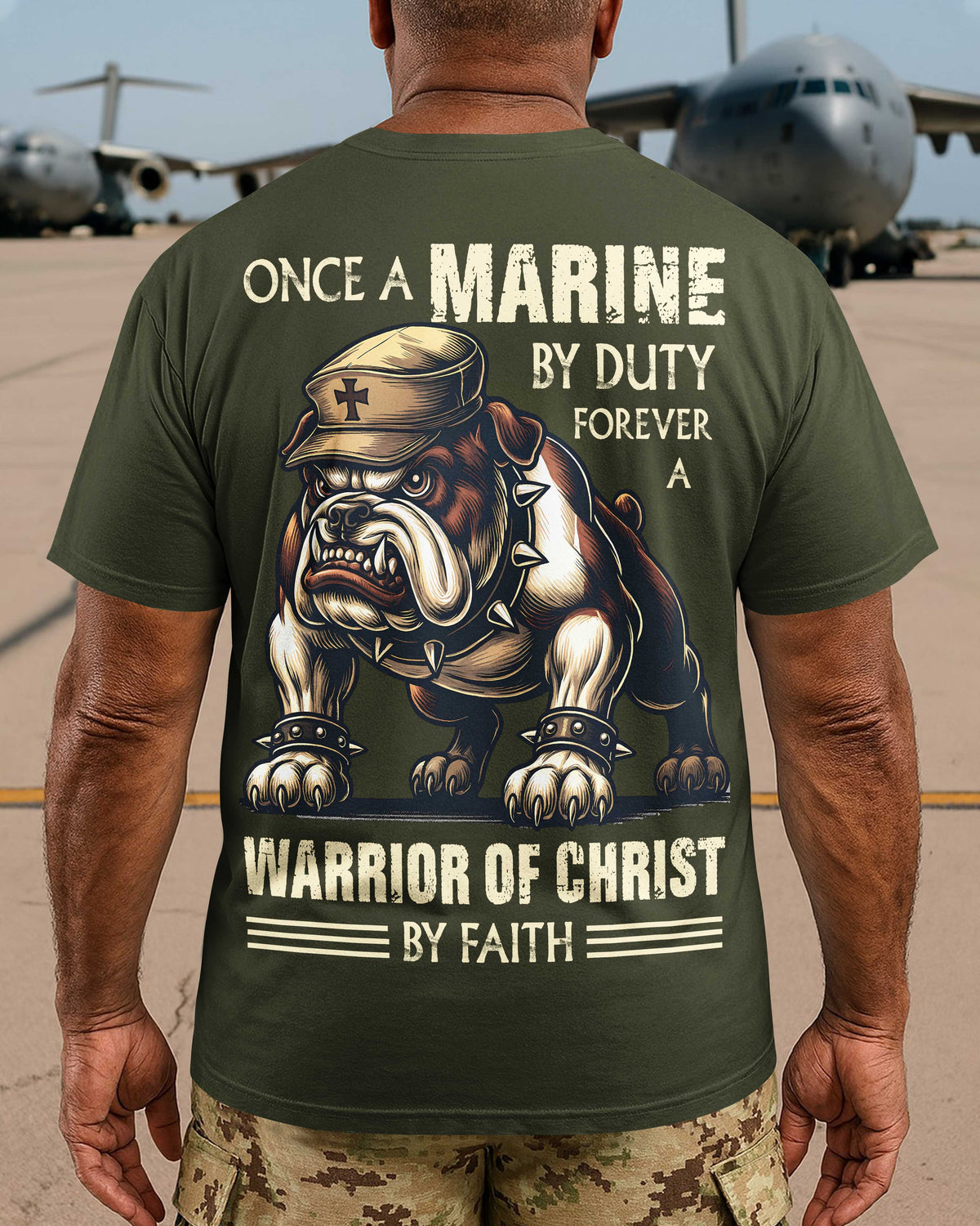 Once A Marine By Duty Forever A Warrior Of Christ By Faith T-Shirt