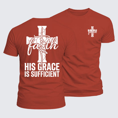 Luxe Mercerized Cotton Tee - His Grace Is Sufficient