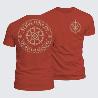 Luxe Mercerized Cotton Tee - Faith Guides the Way