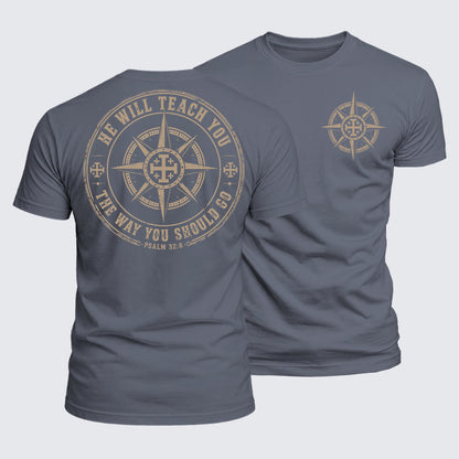 Luxe Mercerized Cotton Tee - Faith Guides the Way