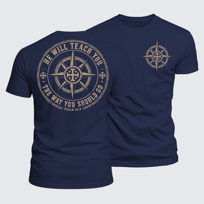 Luxe Mercerized Cotton Tee - Faith Guides the Way