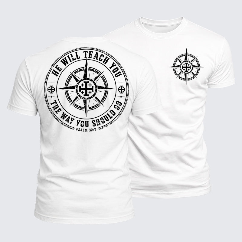 Luxe Mercerized Cotton Tee - Faith Guides the Way