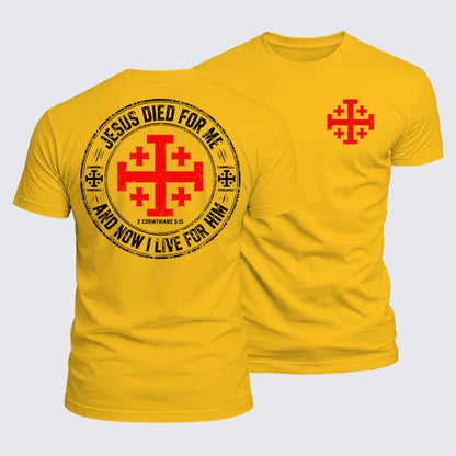 Luxe Mercerized Cotton Tee - Jesus Died For Me And Now I Live For Him