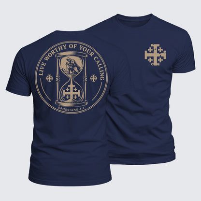 Luxe Mercerized Cotton Tee - Live Worthy of Your Calling