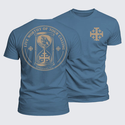 Luxe Mercerized Cotton Tee - Live Worthy of Your Calling
