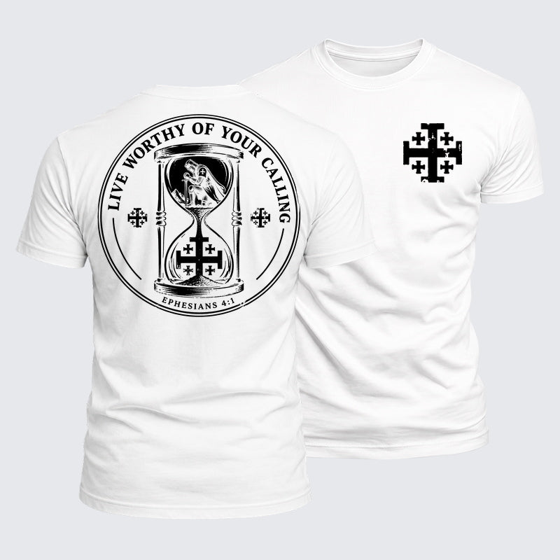 Luxe Mercerized Cotton Tee - Live Worthy of Your Calling